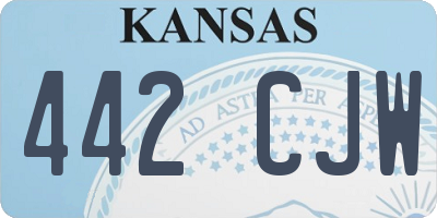 KS license plate 442CJW