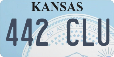 KS license plate 442CLU