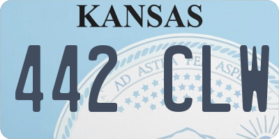 KS license plate 442CLW