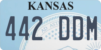 KS license plate 442DDM