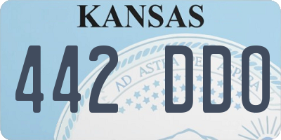 KS license plate 442DDO