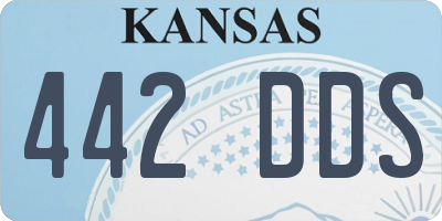 KS license plate 442DDS