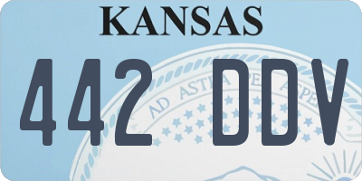 KS license plate 442DDV