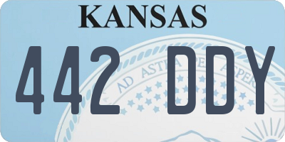 KS license plate 442DDY