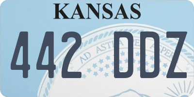 KS license plate 442DDZ
