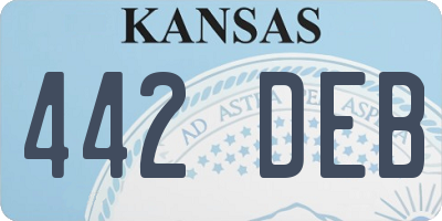 KS license plate 442DEB