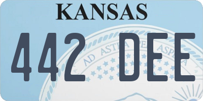 KS license plate 442DEE