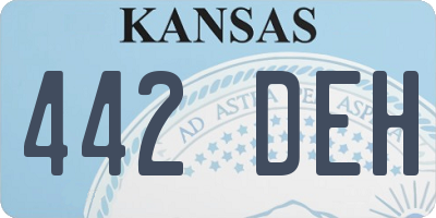 KS license plate 442DEH