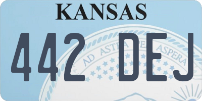 KS license plate 442DEJ