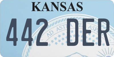 KS license plate 442DER