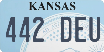 KS license plate 442DEU
