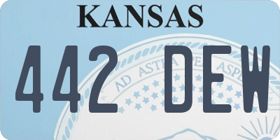 KS license plate 442DEW