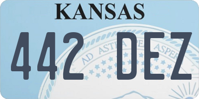 KS license plate 442DEZ
