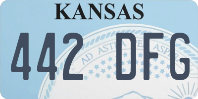 KS license plate 442DFG