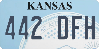 KS license plate 442DFH