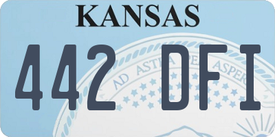 KS license plate 442DFI