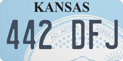 KS license plate 442DFJ