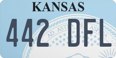 KS license plate 442DFL