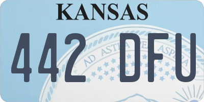 KS license plate 442DFU