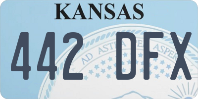KS license plate 442DFX