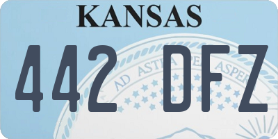 KS license plate 442DFZ