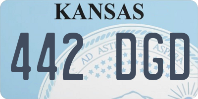 KS license plate 442DGD