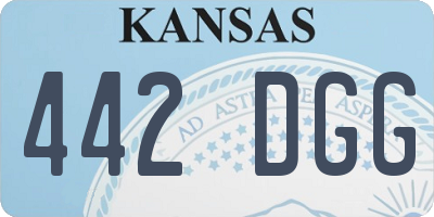 KS license plate 442DGG