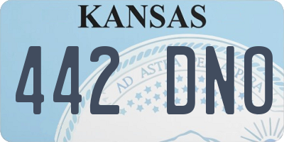 KS license plate 442DNO