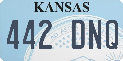 KS license plate 442DNQ