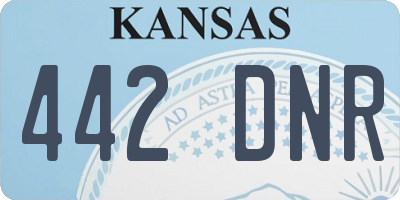 KS license plate 442DNR