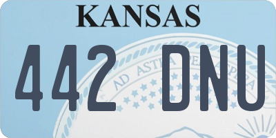 KS license plate 442DNU