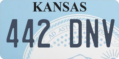 KS license plate 442DNV