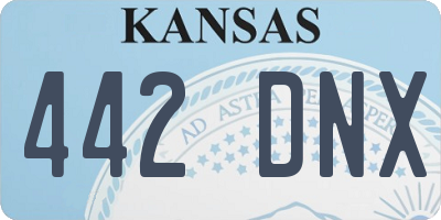 KS license plate 442DNX
