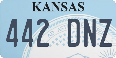 KS license plate 442DNZ