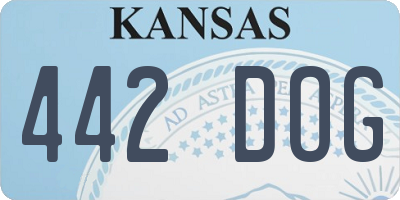 KS license plate 442DOG