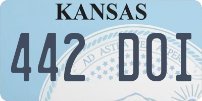 KS license plate 442DOI