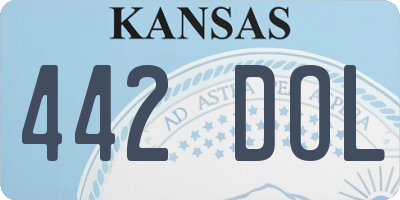 KS license plate 442DOL