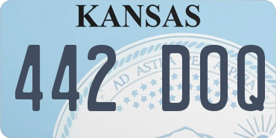 KS license plate 442DOQ