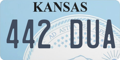 KS license plate 442DUA