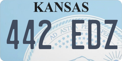 KS license plate 442EDZ