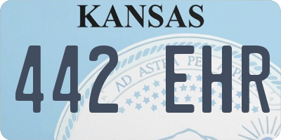KS license plate 442EHR