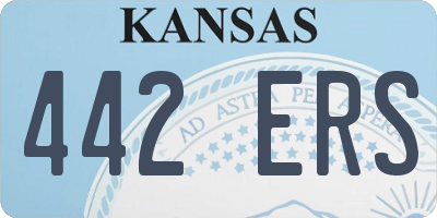 KS license plate 442ERS