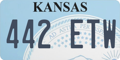 KS license plate 442ETW