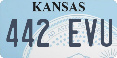 KS license plate 442EVU