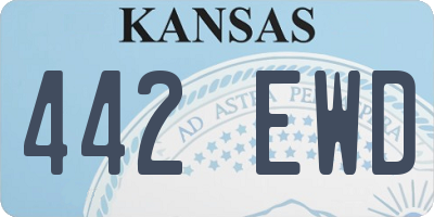 KS license plate 442EWD