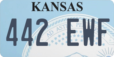KS license plate 442EWF