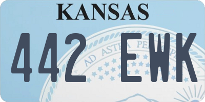 KS license plate 442EWK
