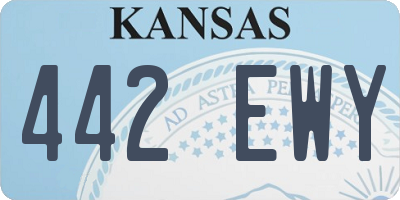 KS license plate 442EWY