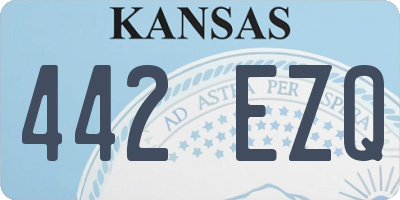 KS license plate 442EZQ