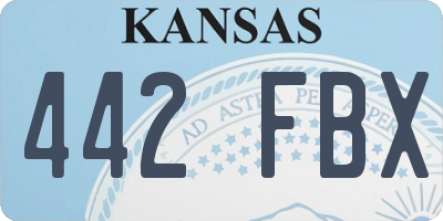 KS license plate 442FBX
